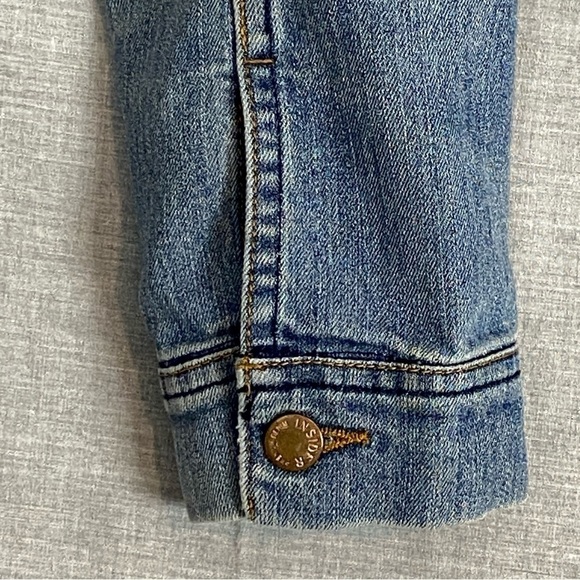 Insider Cropped Jean Jacket Sz XS Distressed - Picture 5 of 10